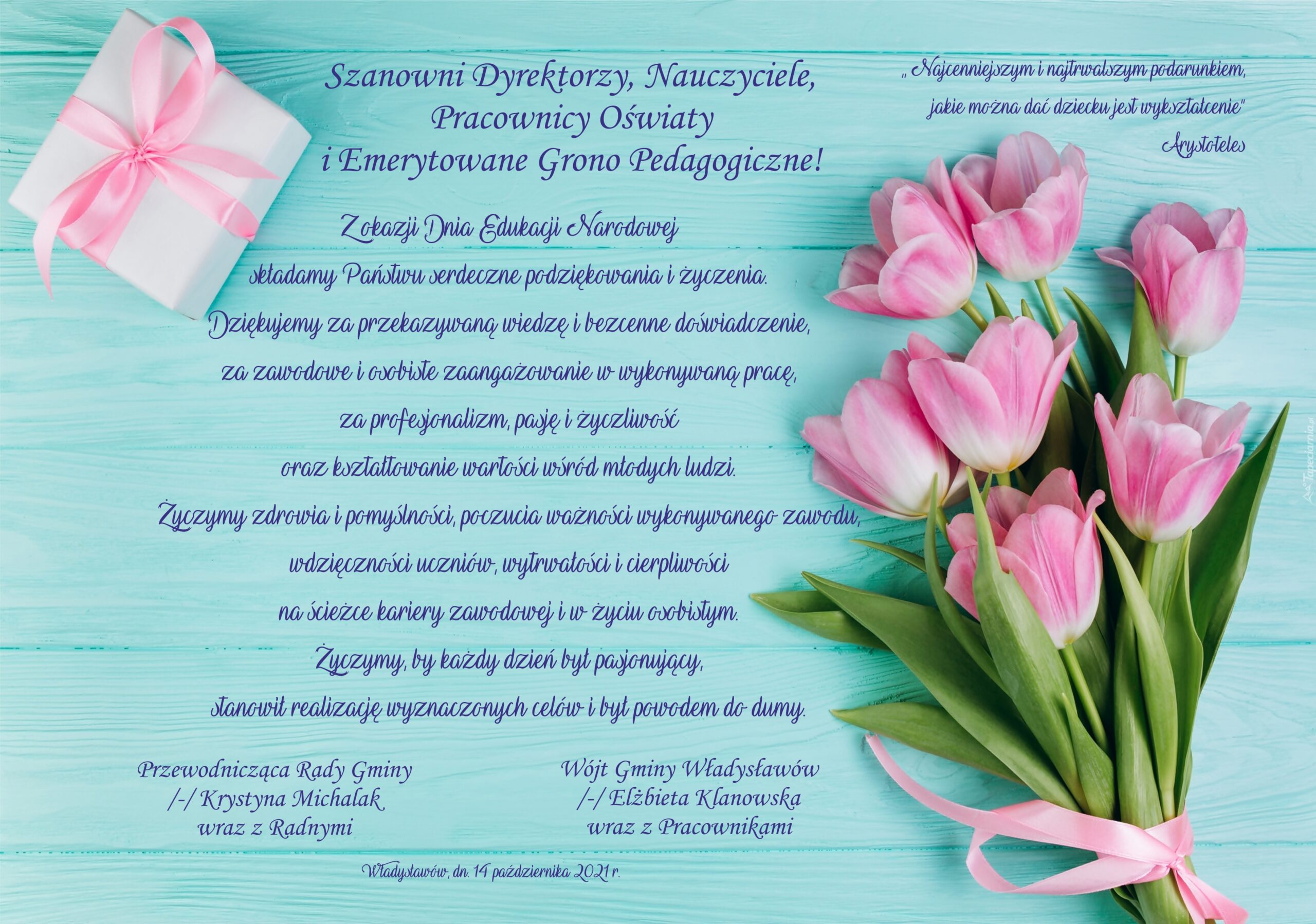 Życzenia z okazji Dnia Edukacji Narodowej