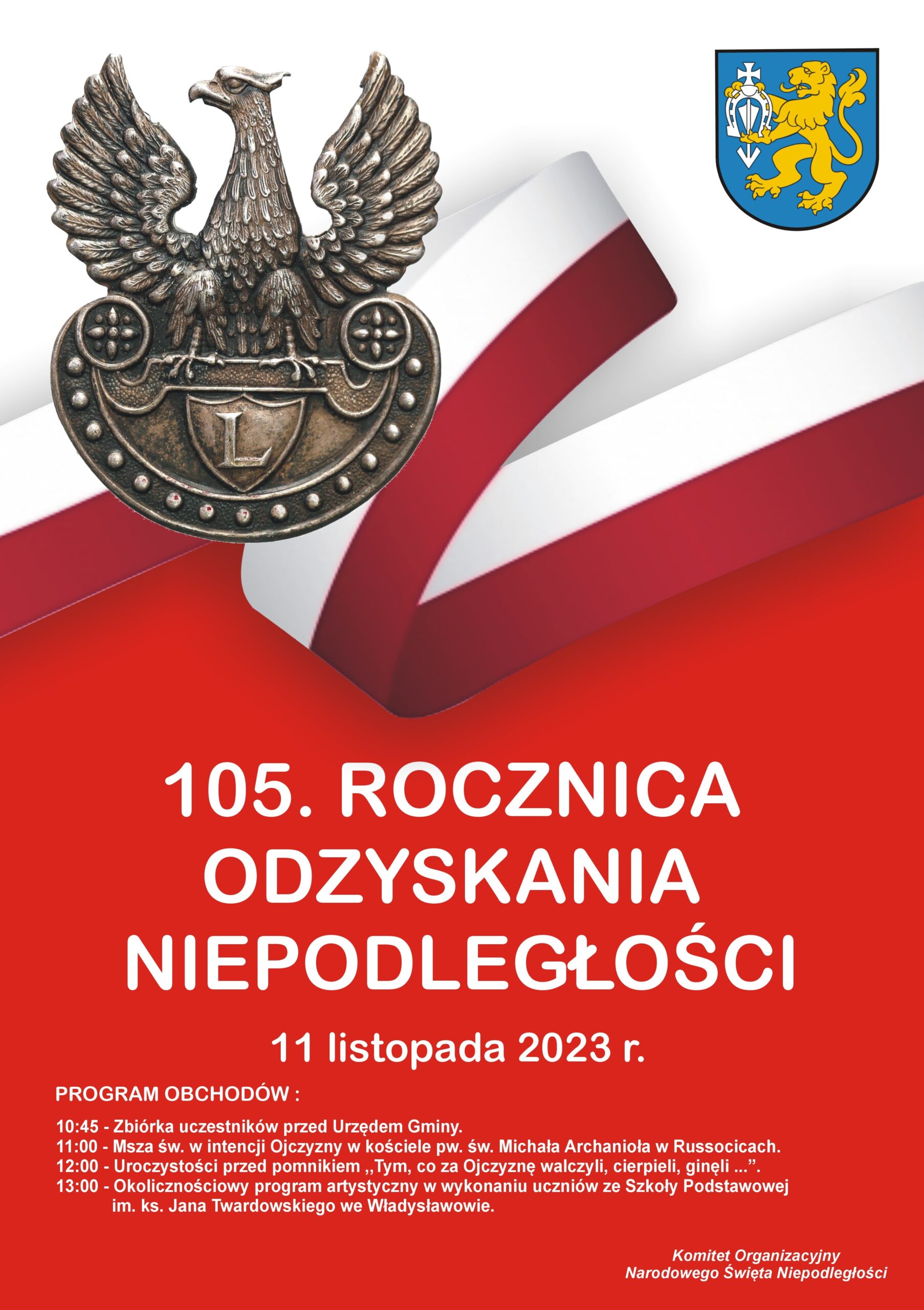 Obchody 105. rocznicy odzyskania przez Polskę niepodległości. Zapraszamy!