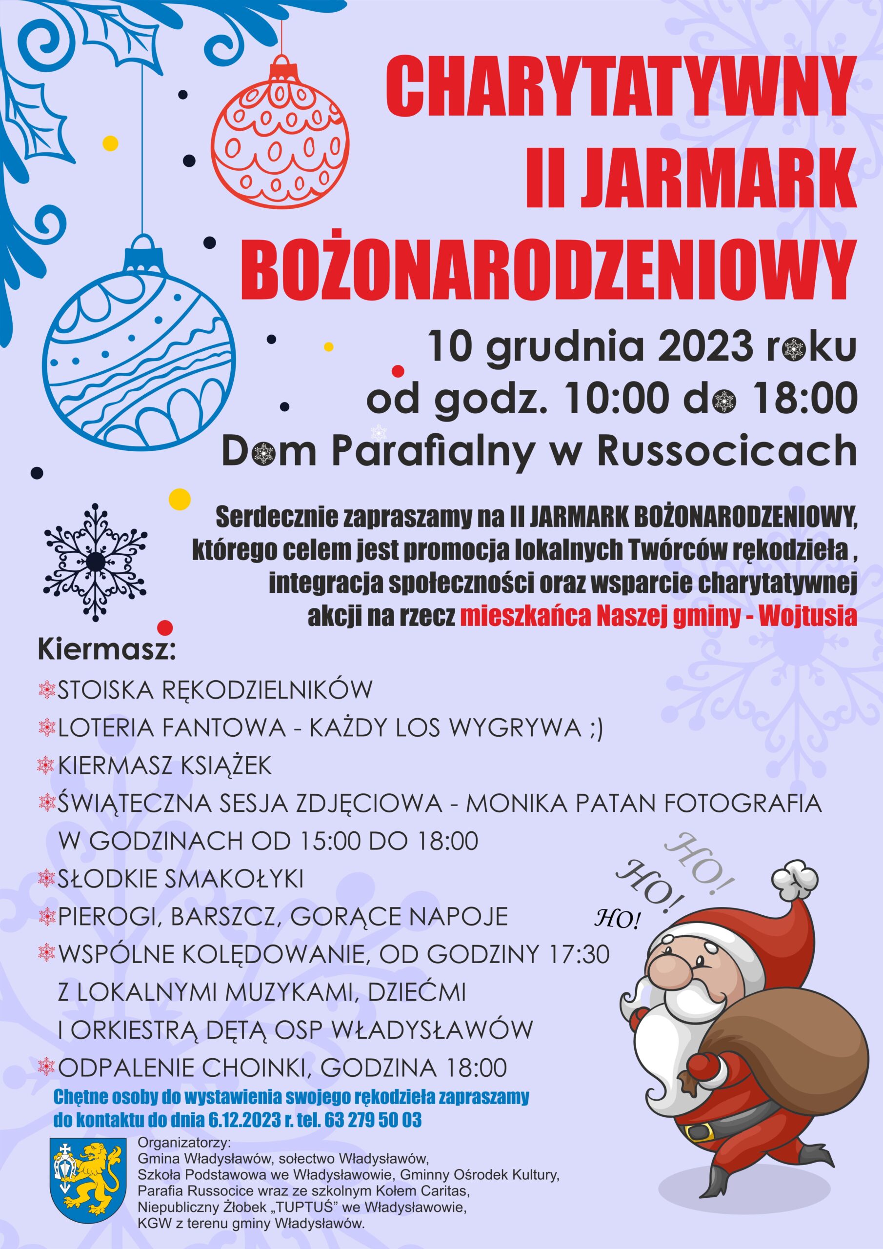 Charytatywny II Jarmark Bożonarodzeniowy. Zapraszamy!