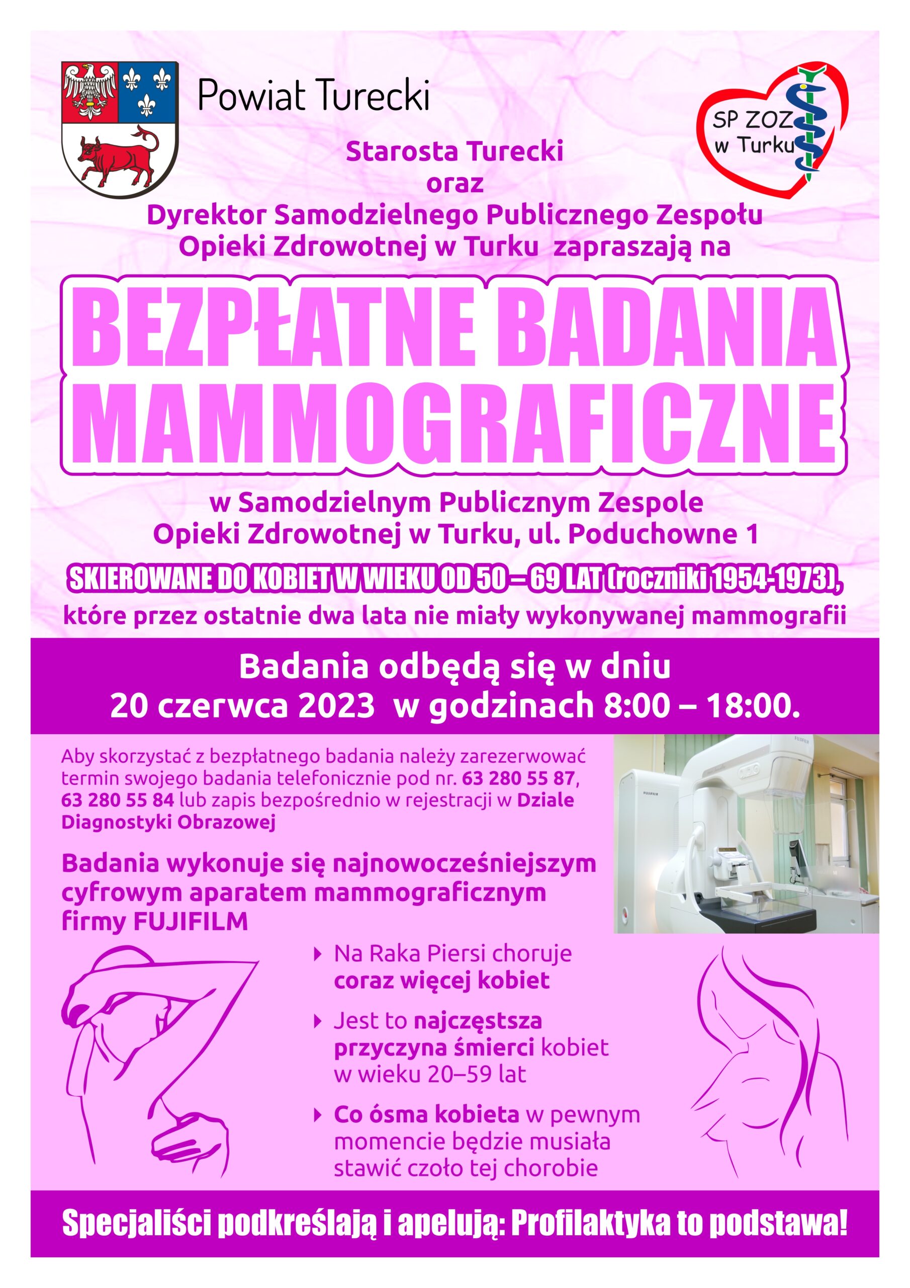 Bezpłatne badania mammograficzne