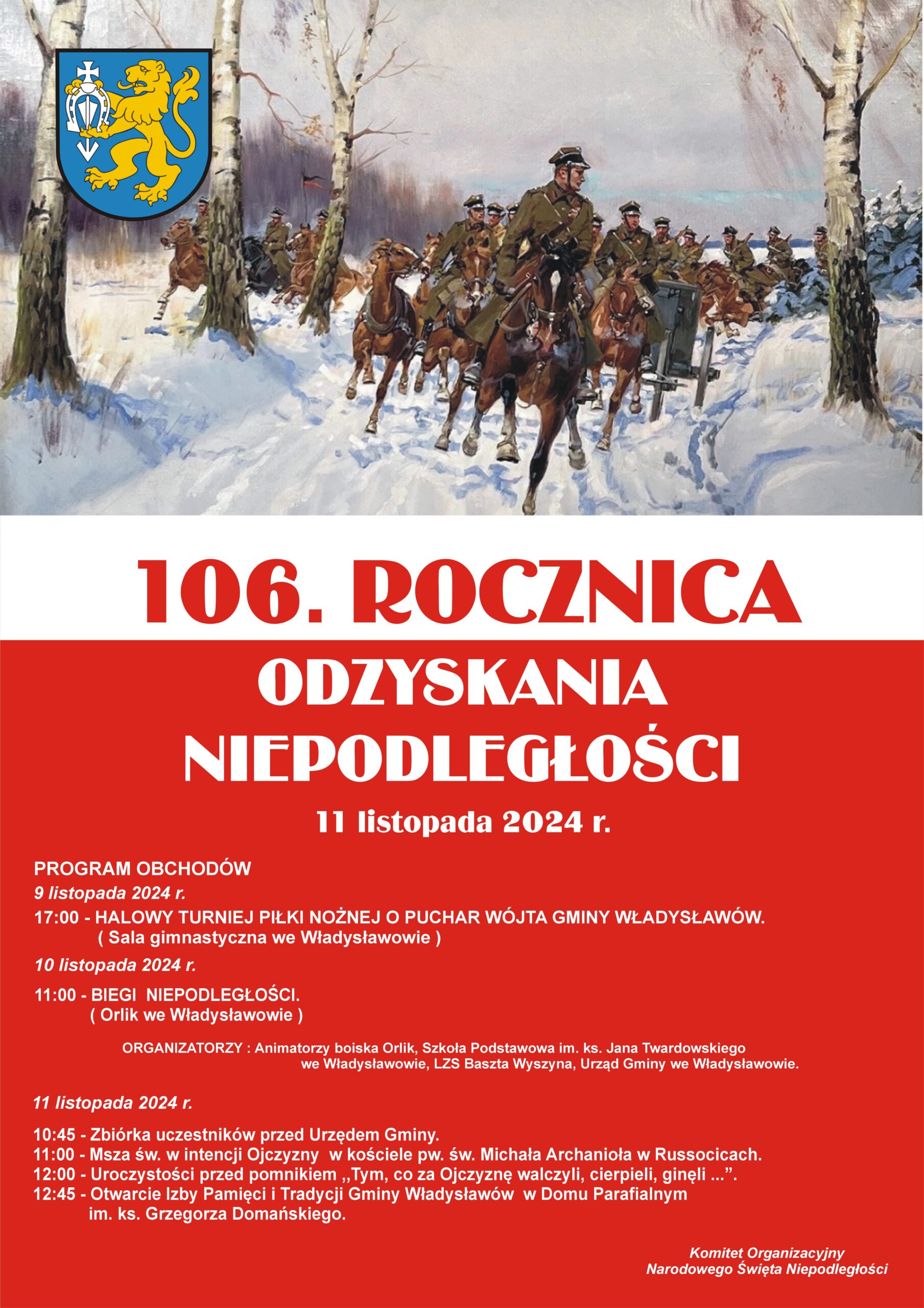 Obchody 106. rocznicy odzyskania przez Polskę niepodległości. Zapraszamy!