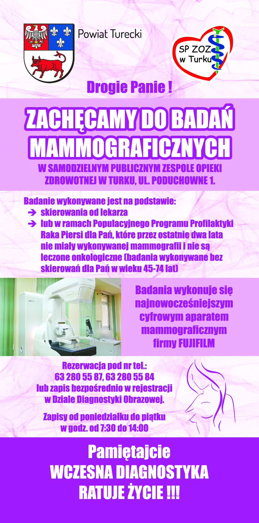 Bezpłatne badania mammograficzne