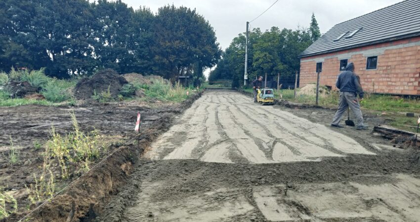 Prace budowlane w Russocicach w toku