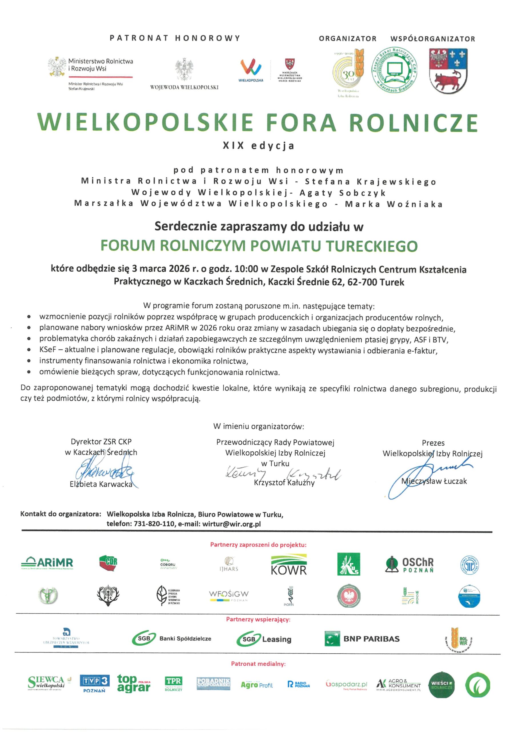 Forum Rolnicze Powiatu Tureckiego